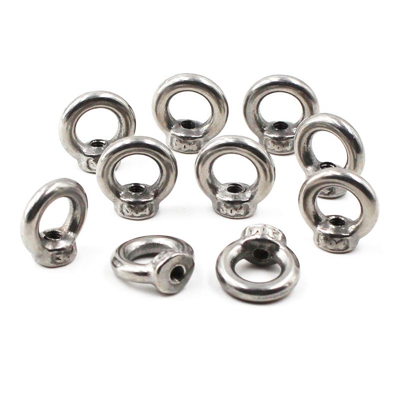 SeeRaphee M5 Ring Shape Lifting Eye Nut 304 Stainless Steel Threaded Nut Fastener-20 Pack - Image 1